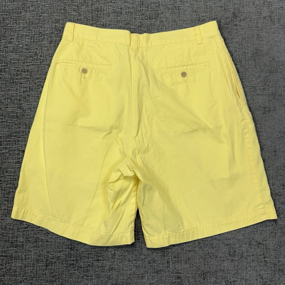 Polo Ralph Lauren Tyler Shorts Men's 33 Yellow Pleated Chino Classic